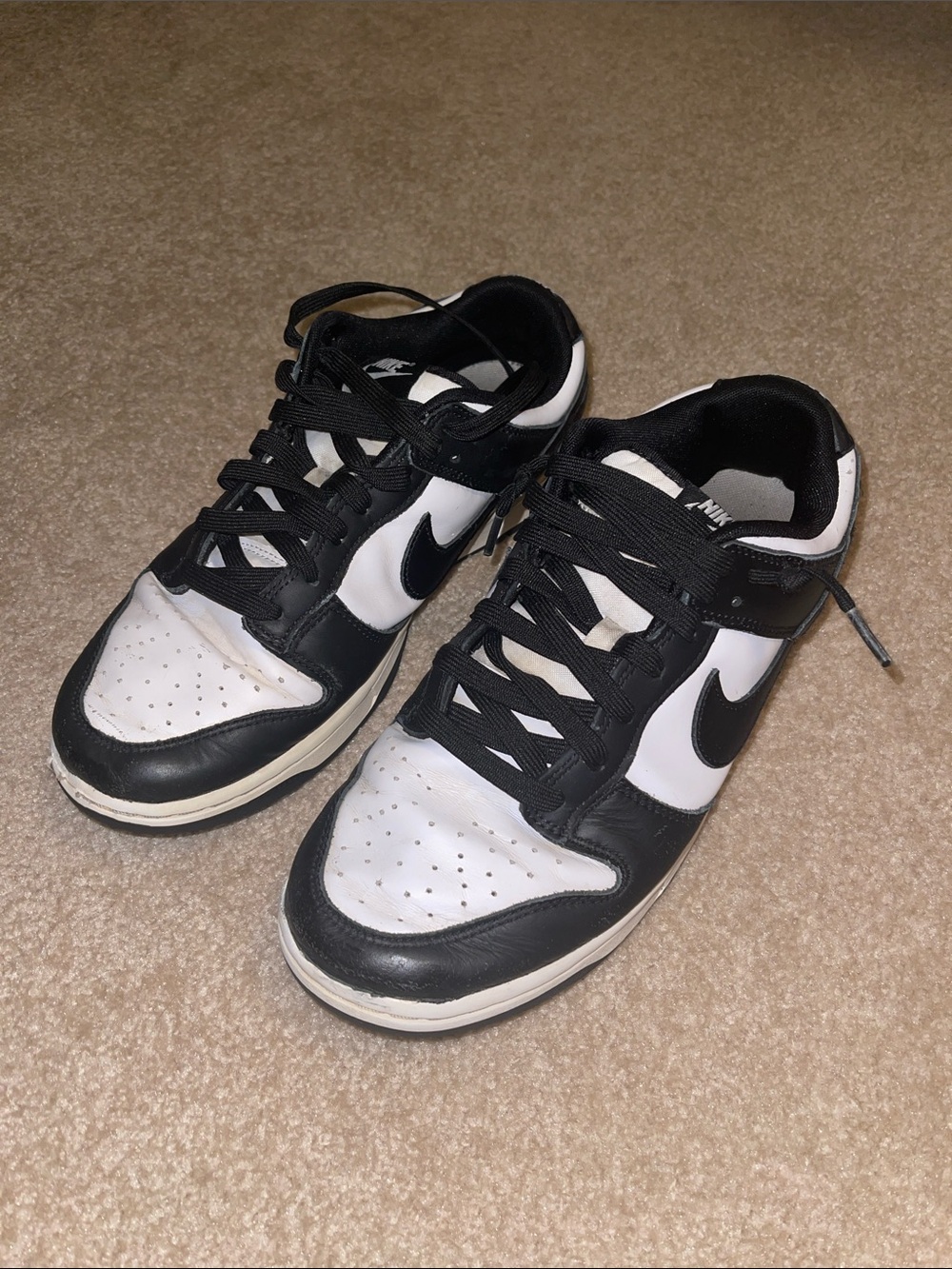 Nike Men’s Low Retro Dunk Sneakers in Black and White